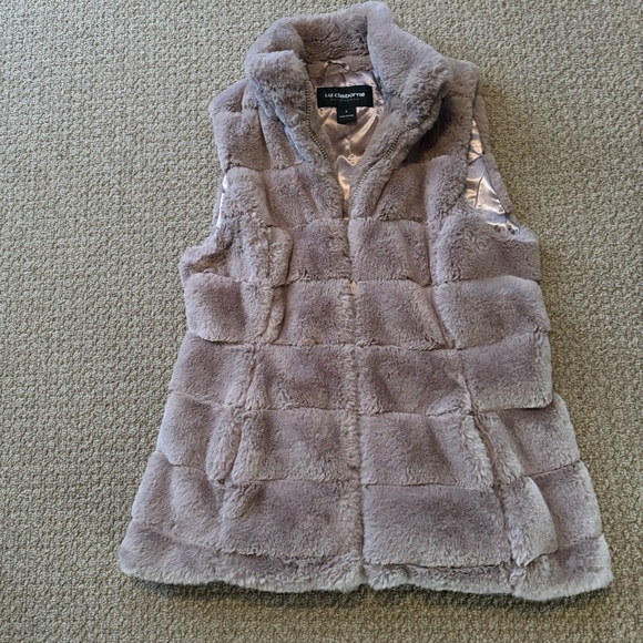 Liz Claiborne Jackets & Blazers - Liz Claiborne Woman’s  Faux Fur Vest in Taupe